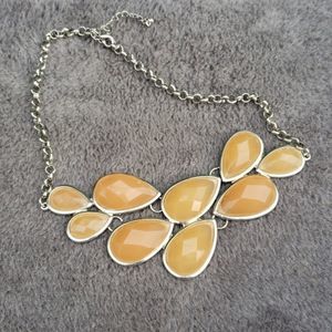 Orange jeweled necklace‎